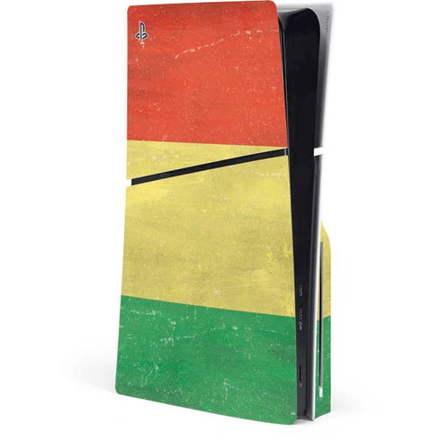 Bolivia Flag Distressed PS5 Slim Disk Console Skin
